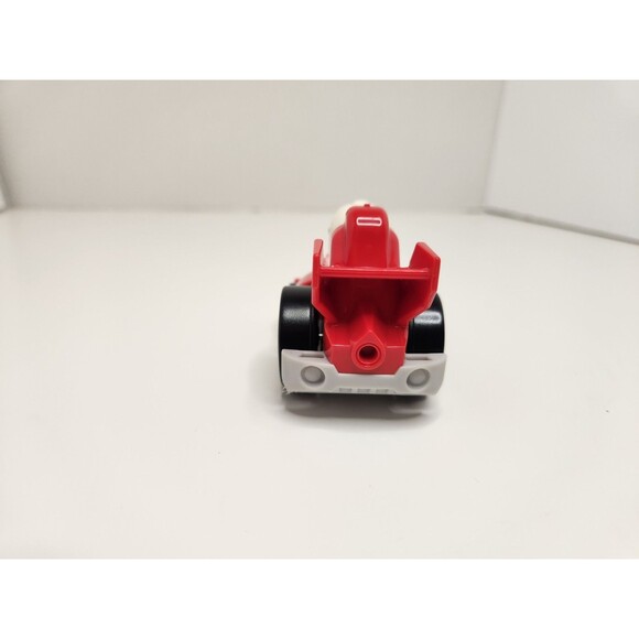 Fisher Price Little People Race Car Red Wheelies White Helmet - Picture 3 of 7